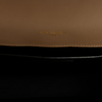 Saint Laurent Grain De Poudre Textured Mixed Matelasse Medium Triquilt Monogram Satchel Dark Beige 4 of 10