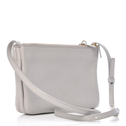 Celine Lambskin Small Trio Crossbody Bag Gray 3 of 14
