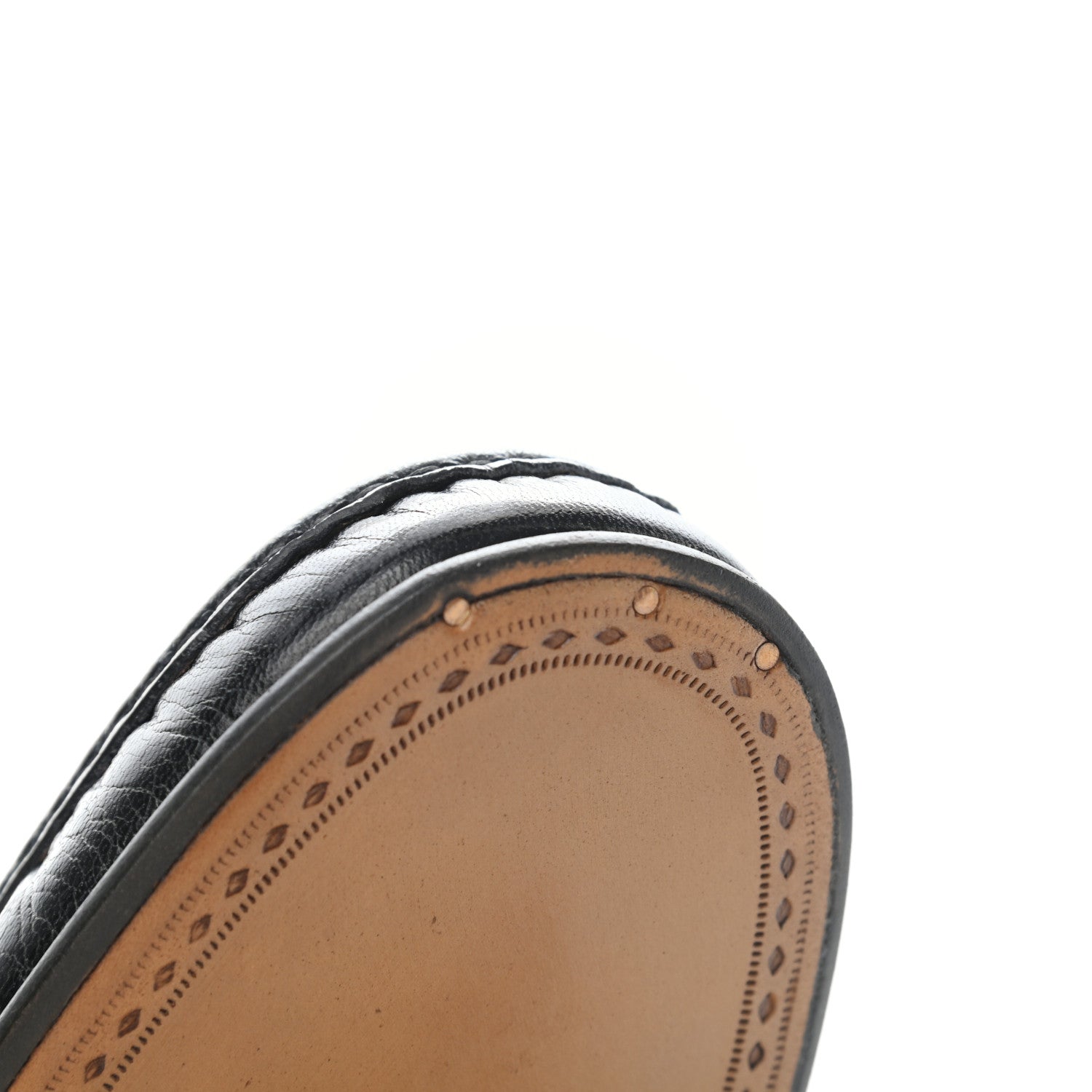 Gucci Goatskin Stripe Mens Horsebit Slingback Slippers 7 Black 10 of 10