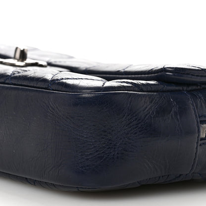 Chanel Glazed Calfskin Quilted Medium Duo Color Flap Blue 10 of 10