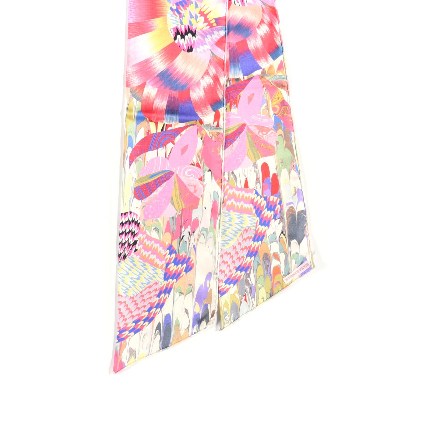 Silk Marble Muffler Rose Vert Violet