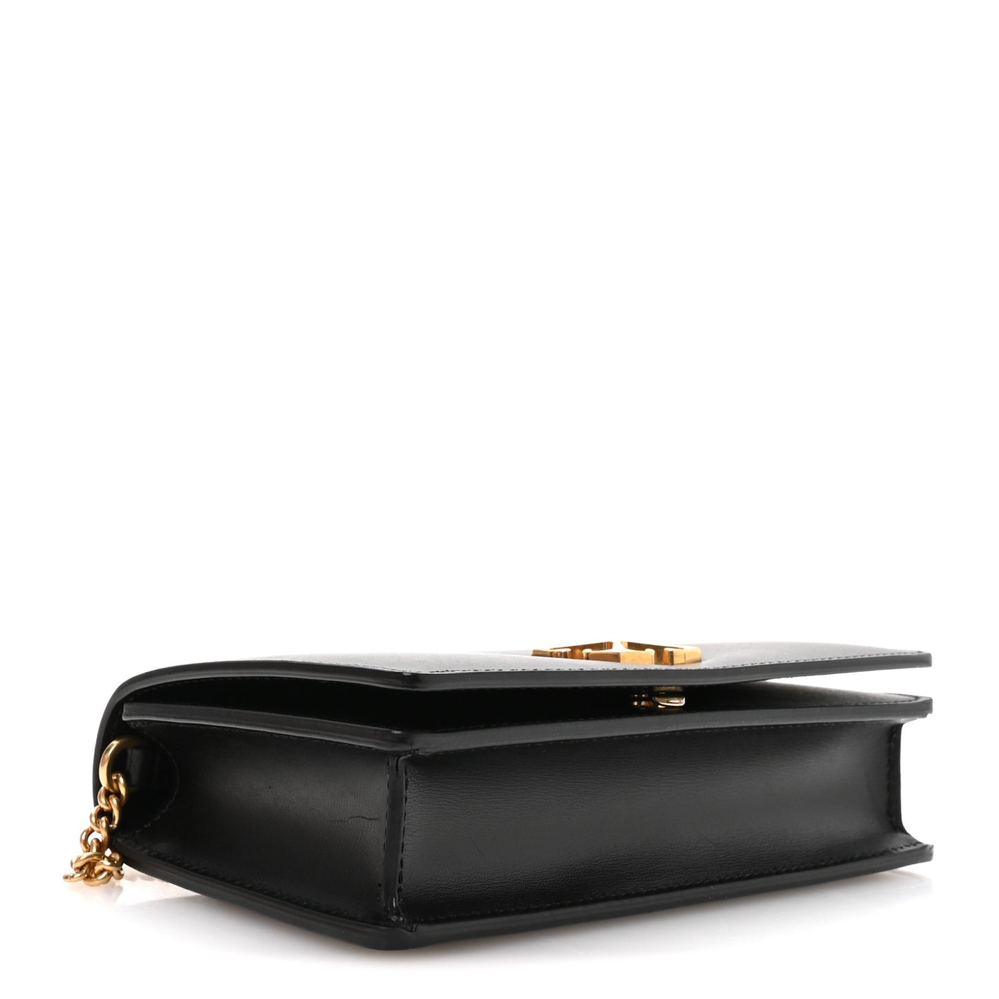 OFF WHITE Calfskin Jitney 0.5 Shoulder Bag Black
