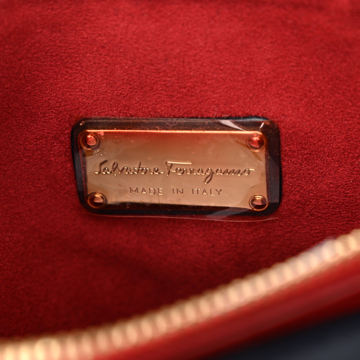 Salvatore Ferragamo Calfskin Whitney Tote Navy 6 of 18