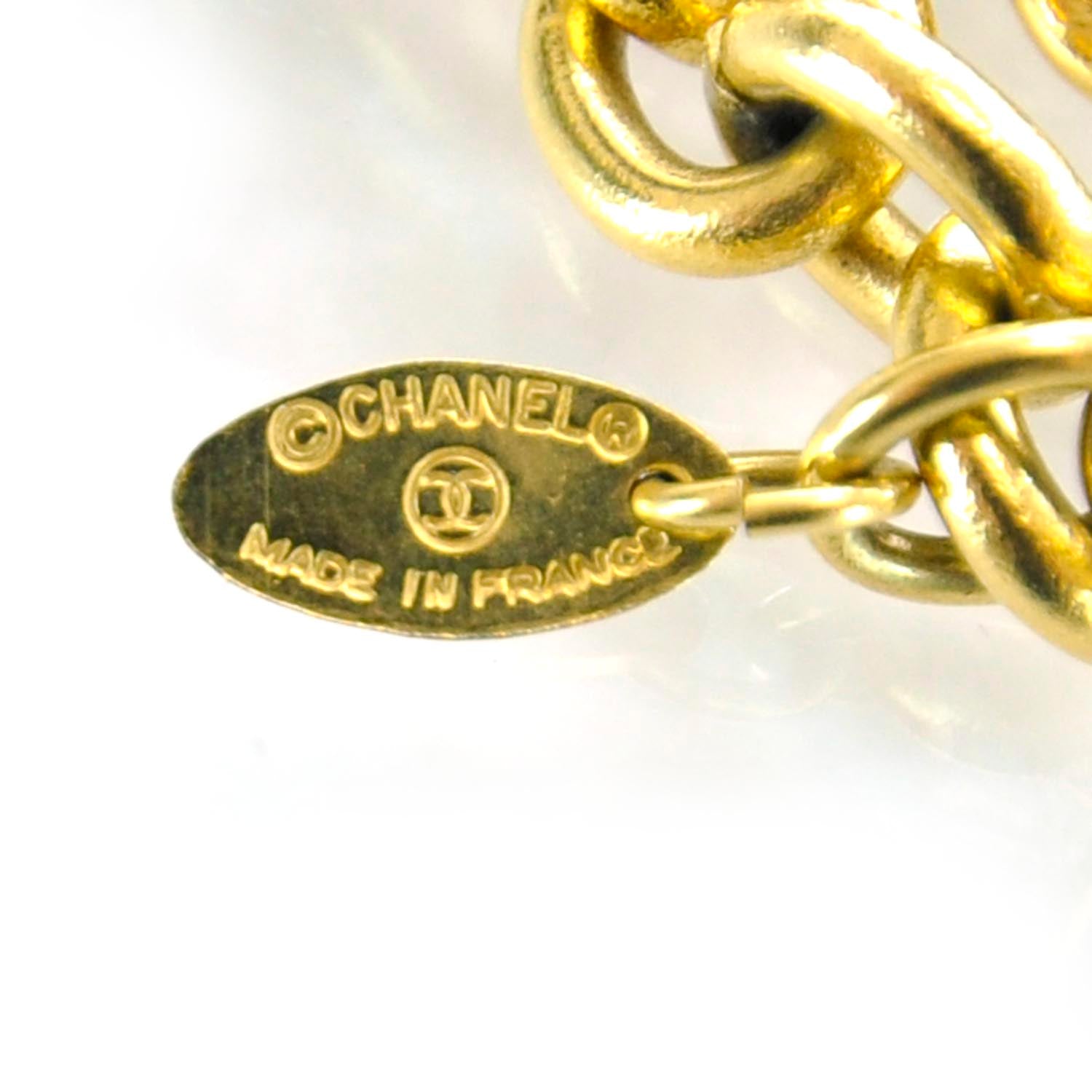 Chanel Quilted CC Long Necklace Gold 6 of 6