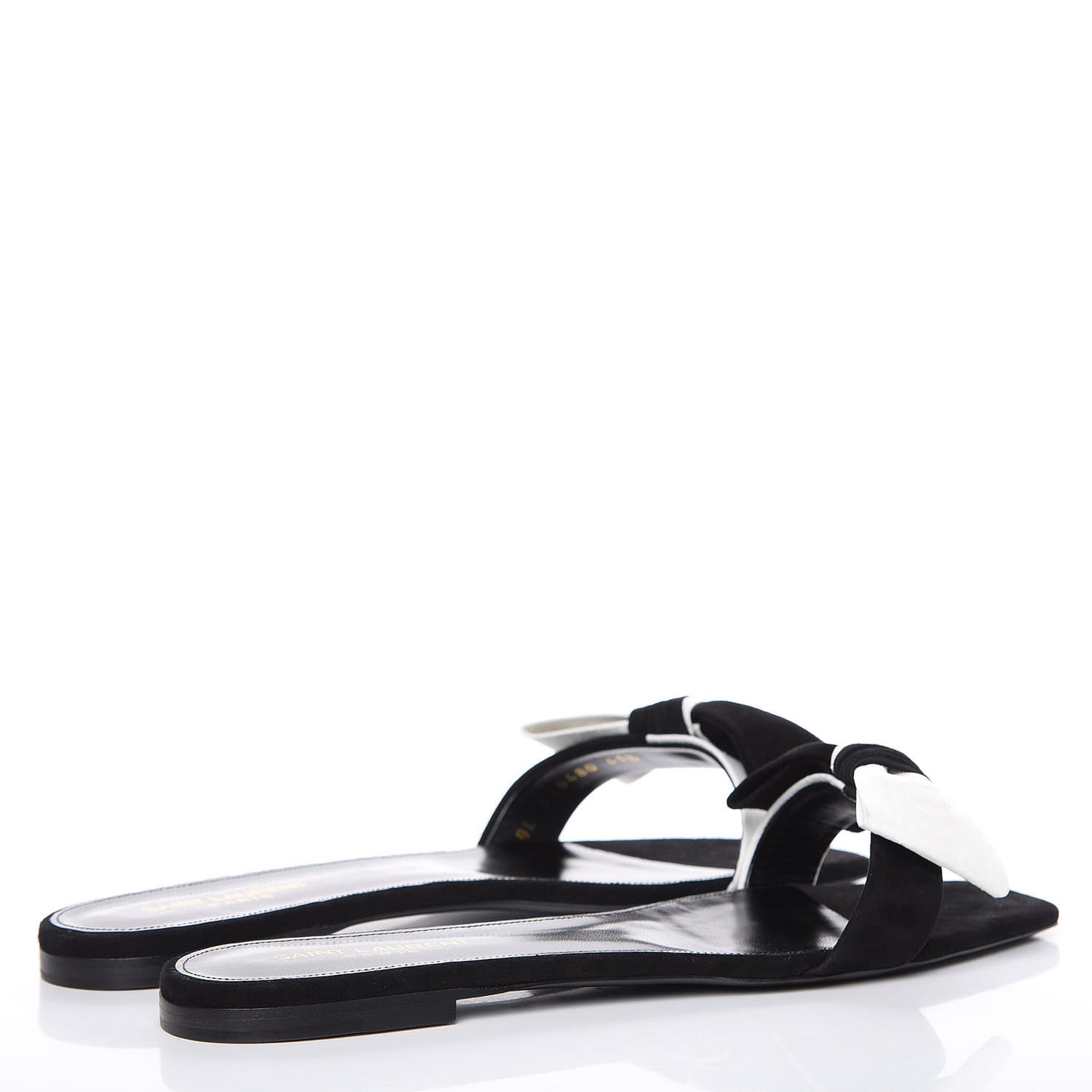 Ayers Nubuck Bow Nu Pieds Slide Sandals 41.5 Black