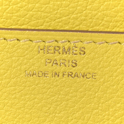 Hermes Evercolor Constance Wallet To Go Lime 6 of 9