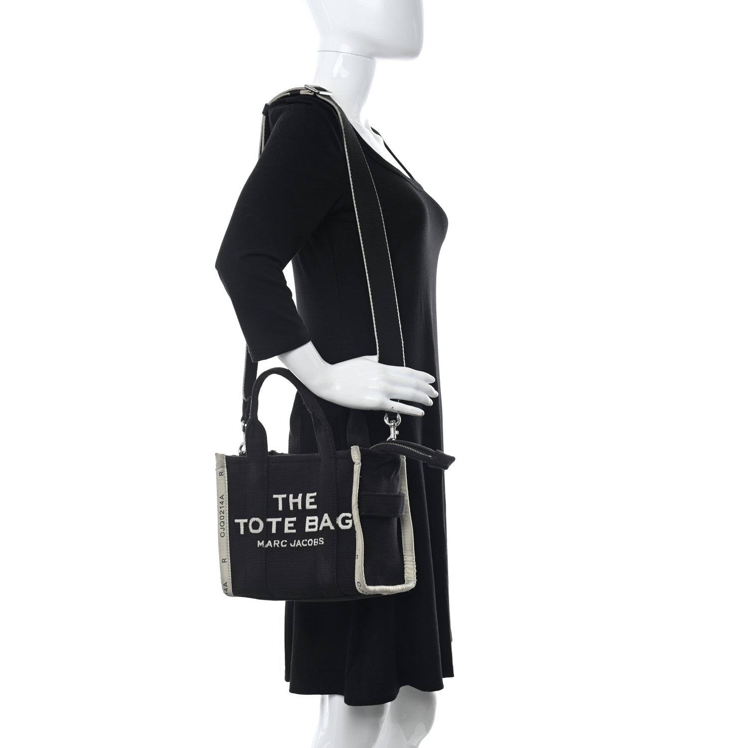 Marc Jacobs Jacquard Small The Traveler Tote Bag Black 2 of 14