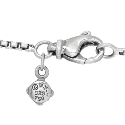 David Yurman Sterling Silver Open Heart Cable Necklace 4 of 5