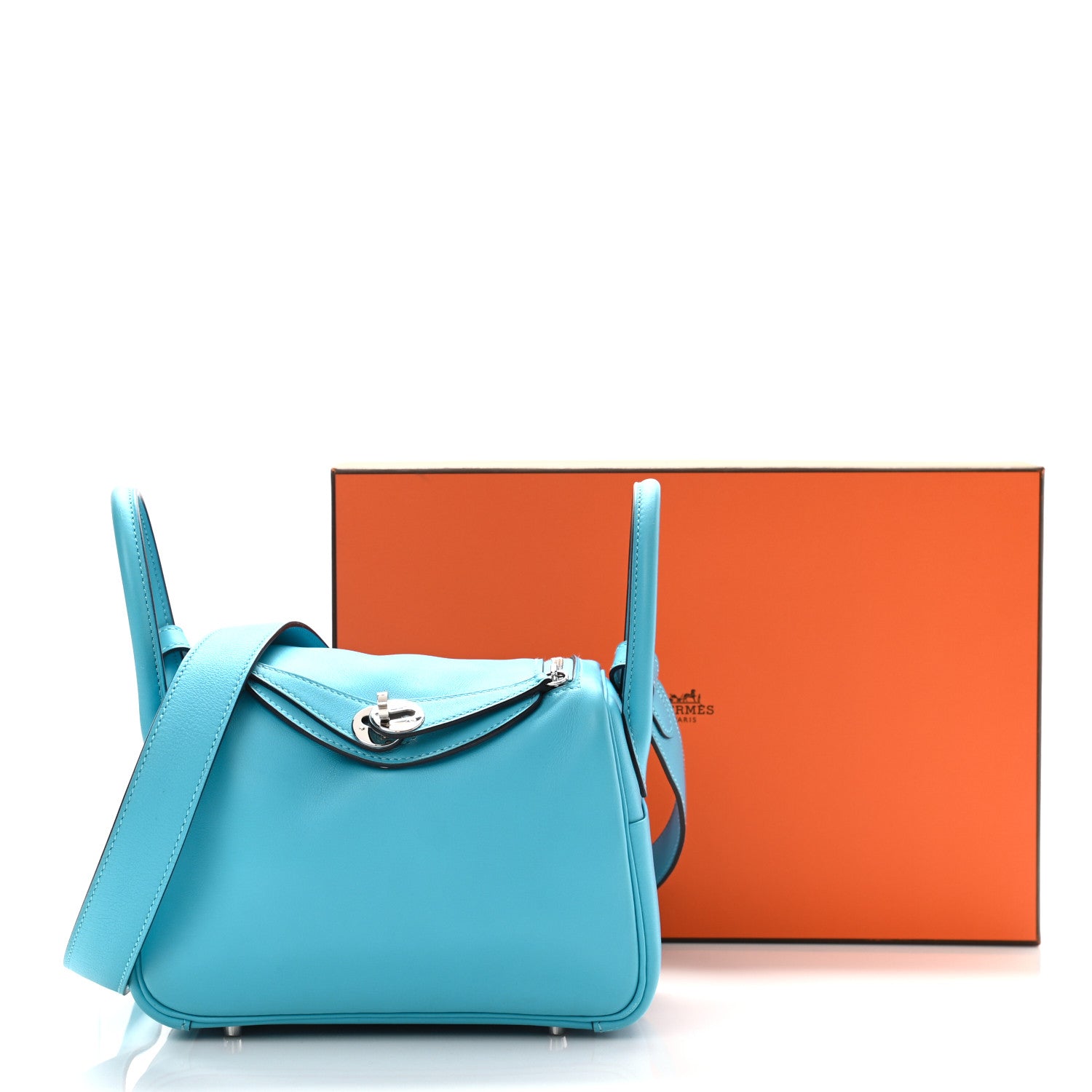Hermes Swift Mini Lindy 20 Turquoise 11 of 11