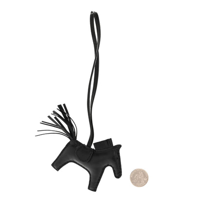 Hermes Milo Lambskin Grigri Rodeo Pegase Horse Bag Charm PM So Black 2 of 4