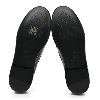 Chanel Lambskin Quilted CC Turnlock Loafers 37 Black 5 of 10