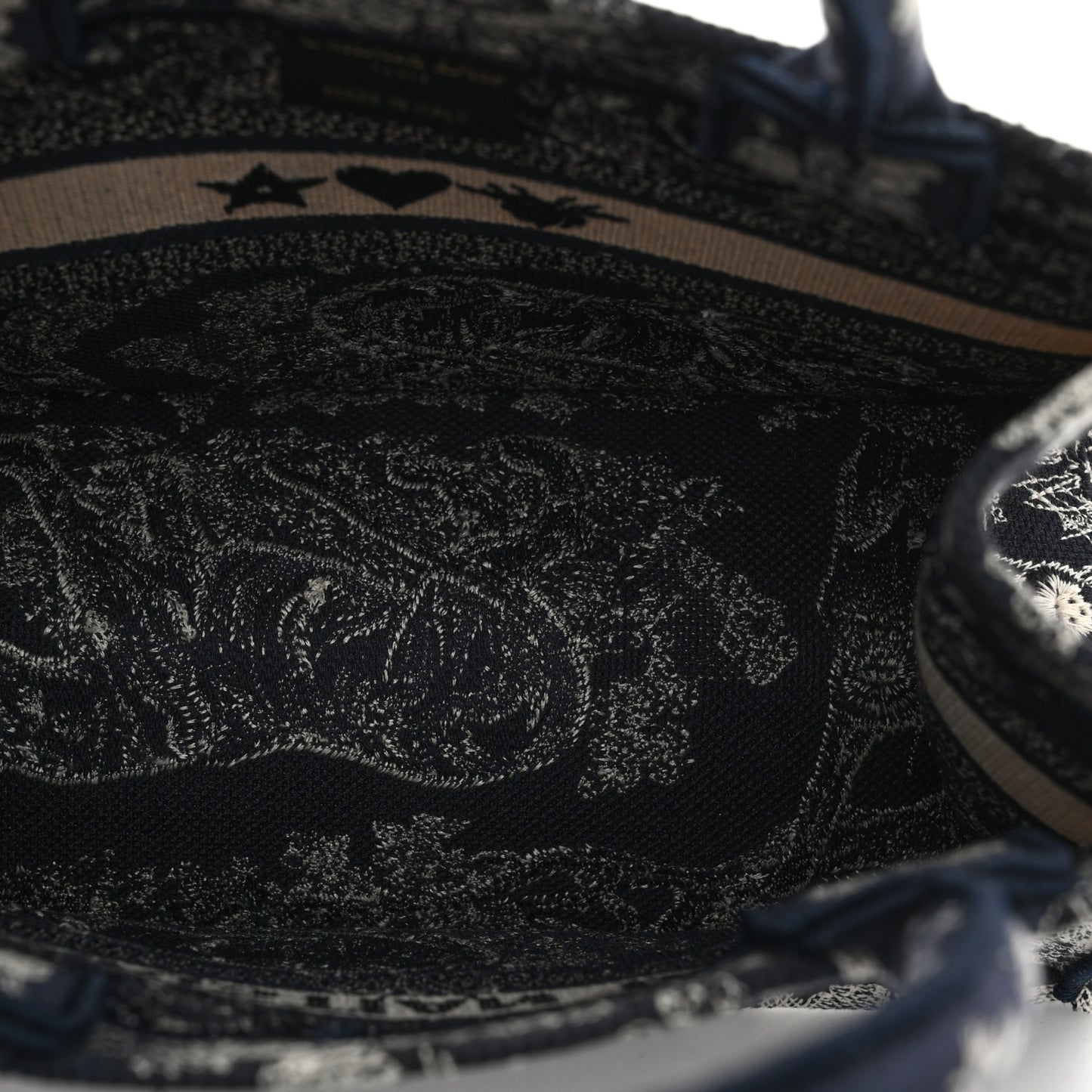 Canvas Embroidered Small Dioriviera Toile De Jouy Book Blue