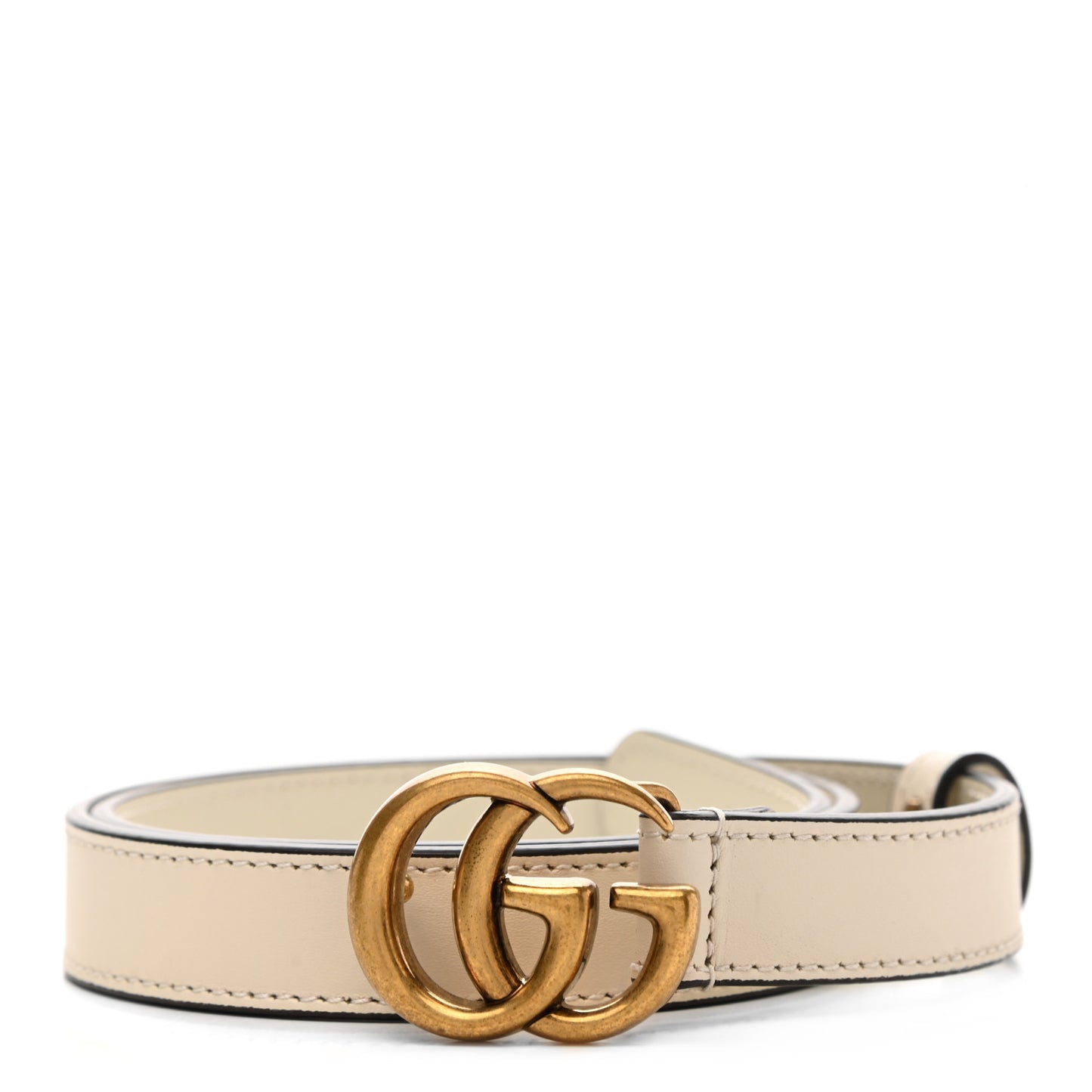 Moon Calfskin Double G 20mm Belt 70 28 Mystic White