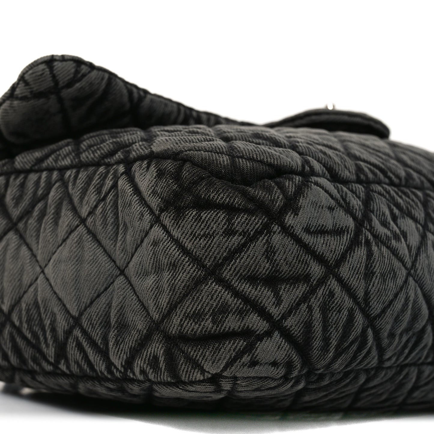 Denim Quilted Denimpression Flap Grey Black