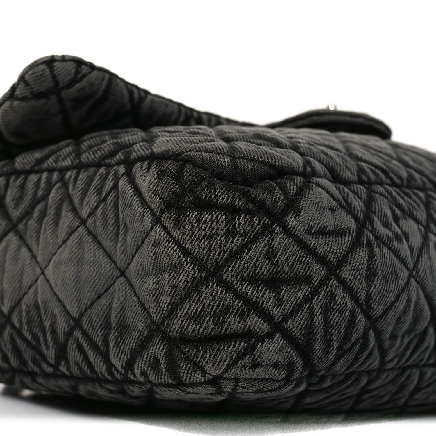 Chanel Denim Quilted Denimpression Flap Grey Black 8 of 9