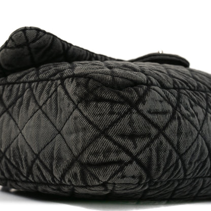 Chanel Denim Quilted Denimpression Flap Grey Black 8 of 9