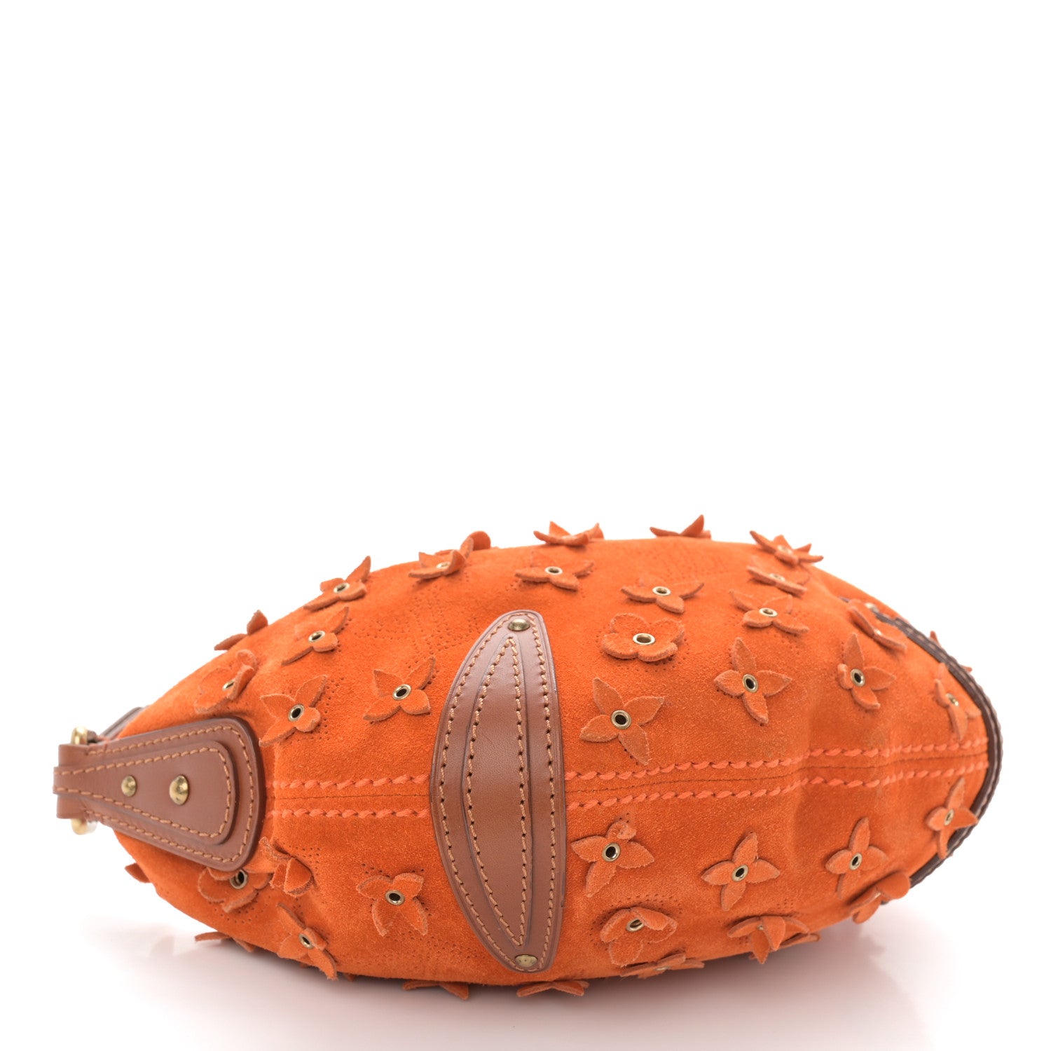 Louis Vuitton Suede Mahina Fleurs Onatah PM Orange 1848068