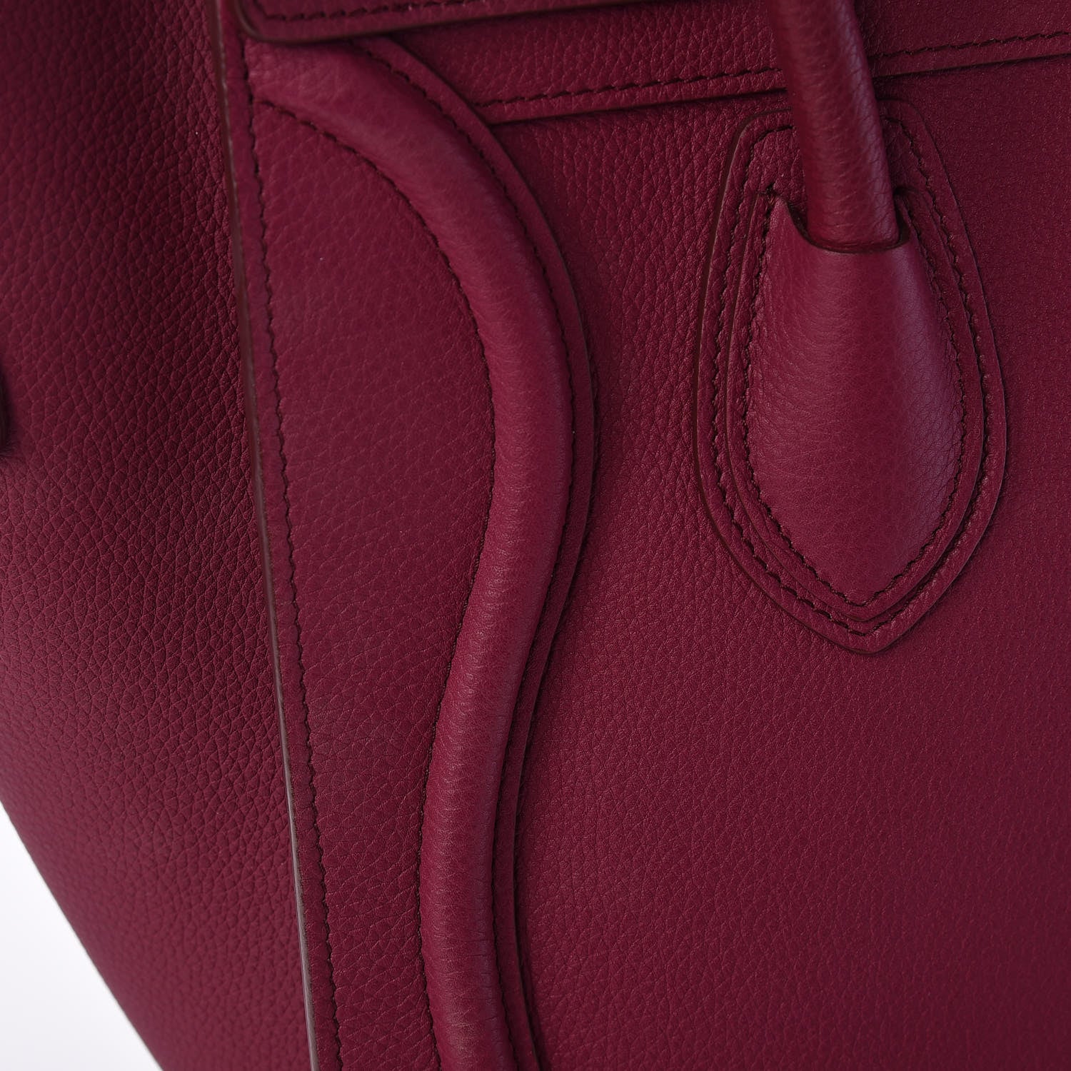 Celine Baby Drummed Calfskin Micro Luggage Plum 8 of 15