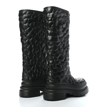 Valentino Garavani Rubber Atelier 03 Rose Edition 30/50mm Tall Rainboots 37 Black 4 of 7