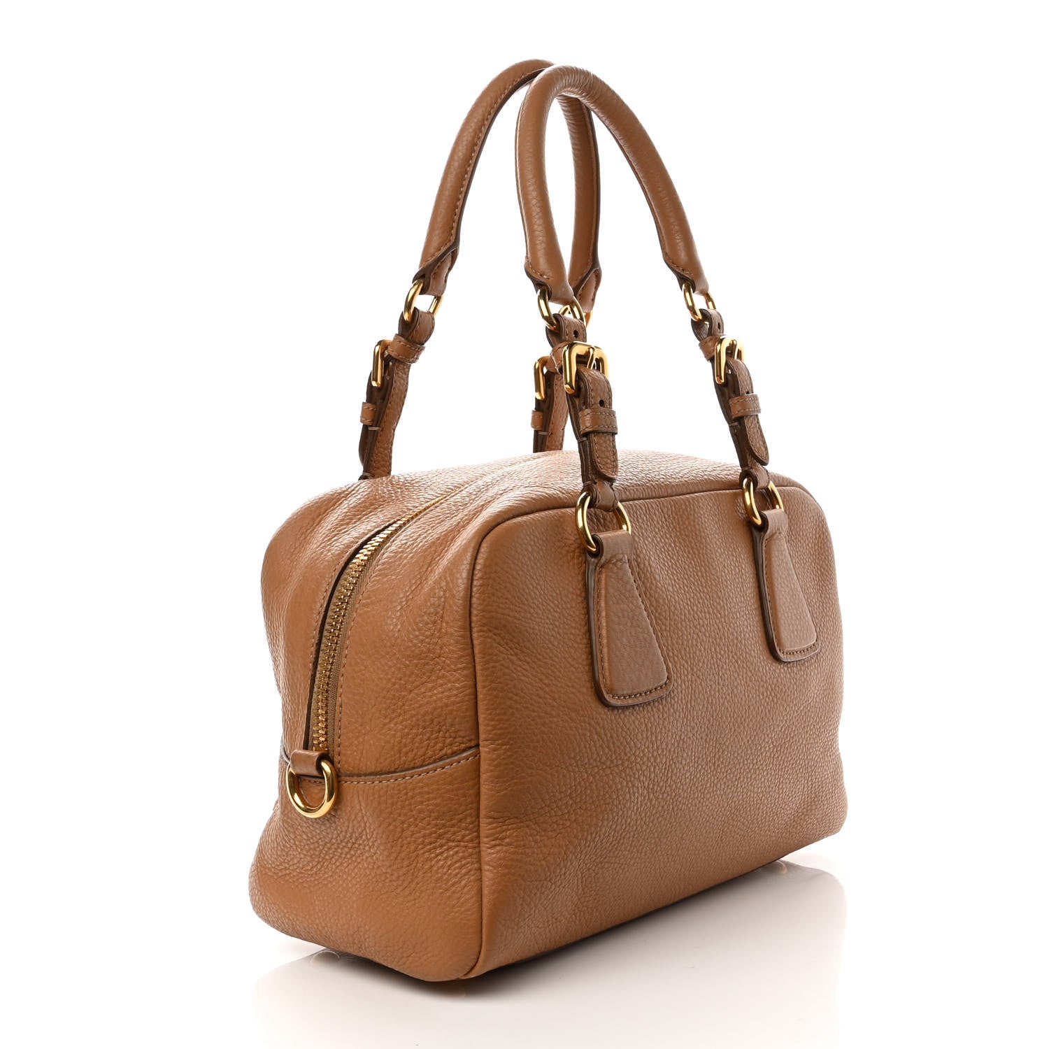 Prada Vitello Daino Bowler Cuoio 2 of 8