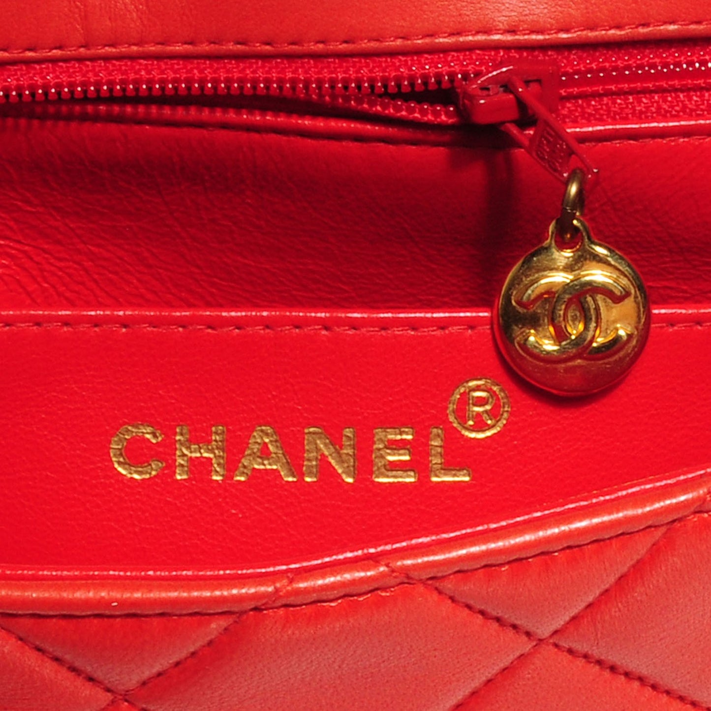 Lambskin Small Single Flap Red