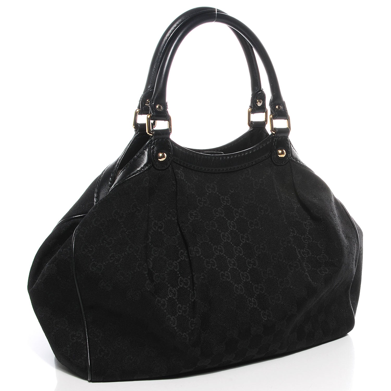 Gucci Monogram Medium Sukey Tote Black 3 of 9