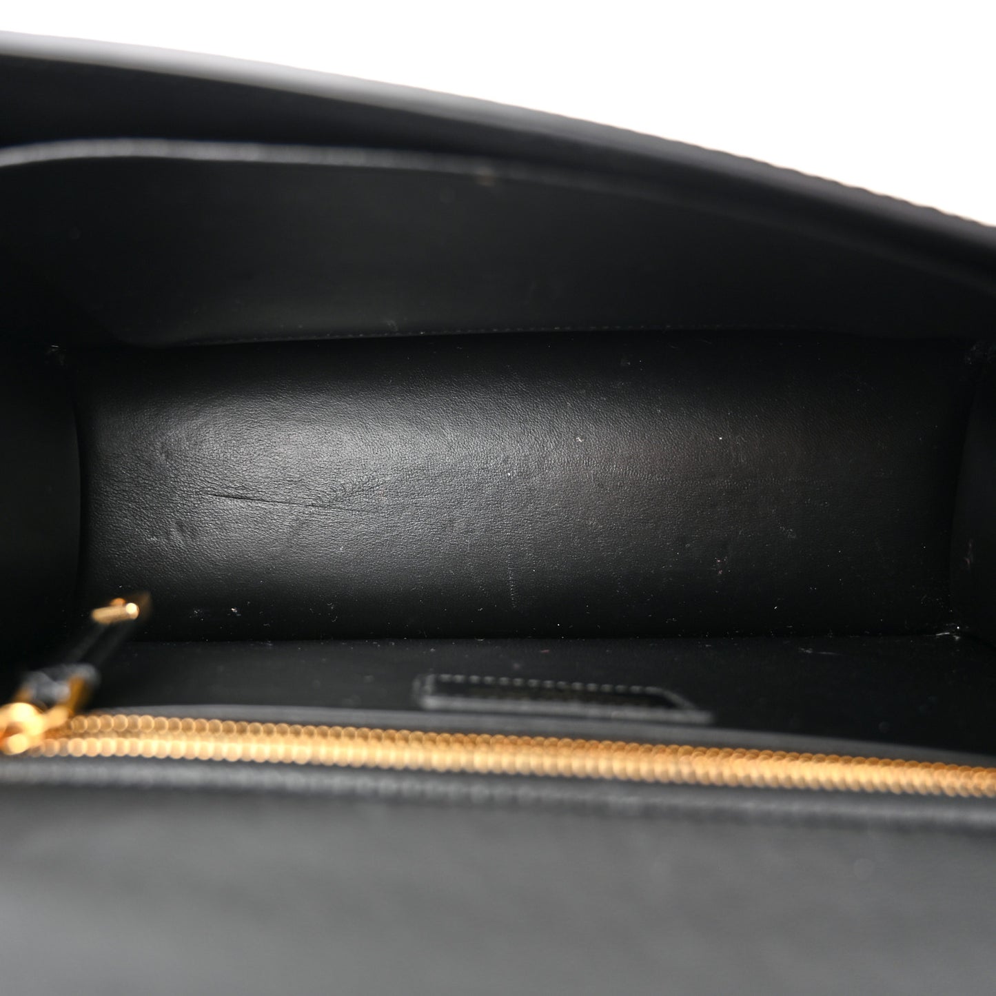 Patent Micro-Cannage 30 Montaigne Chain Flap Bag Black