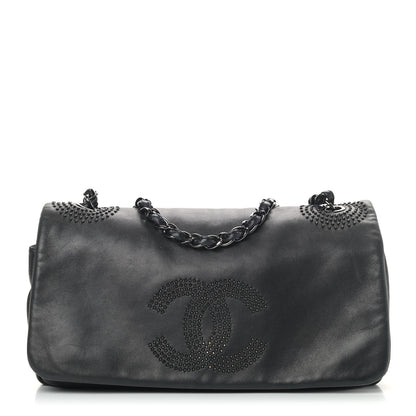 Chanel Lambskin Studded CC East West Flap Black 1 of 11