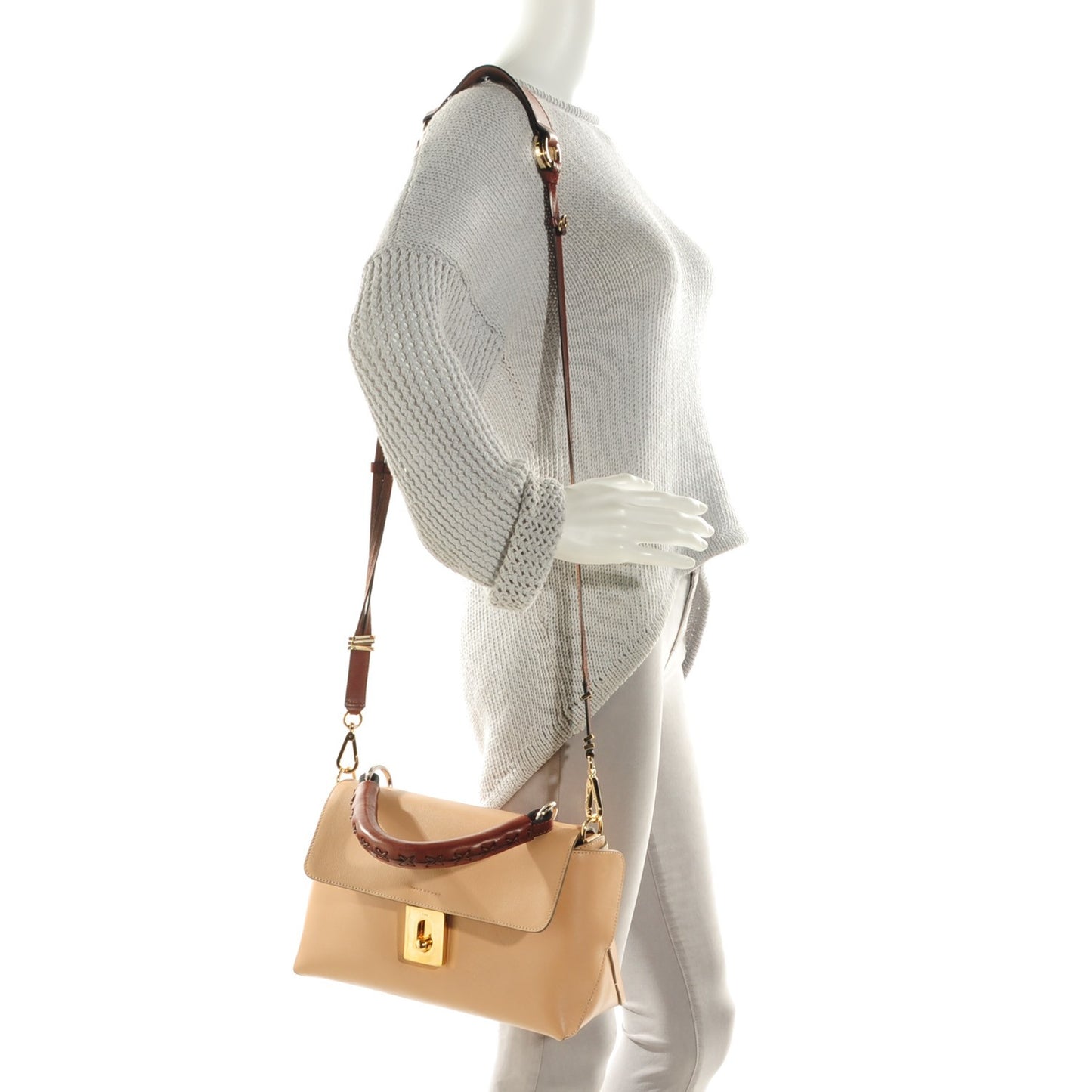 Calfskin Fedora Satchel Blush