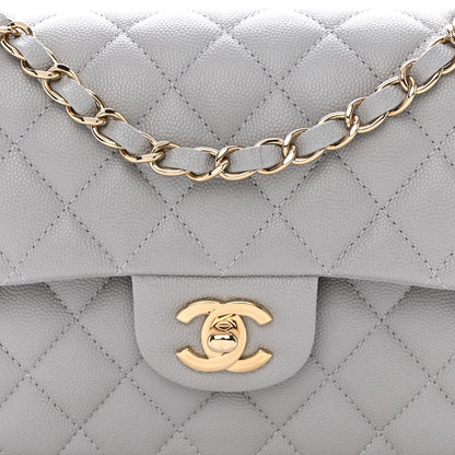 Chanel Caviar Quilted Small Double Flap Grey 8 of 10