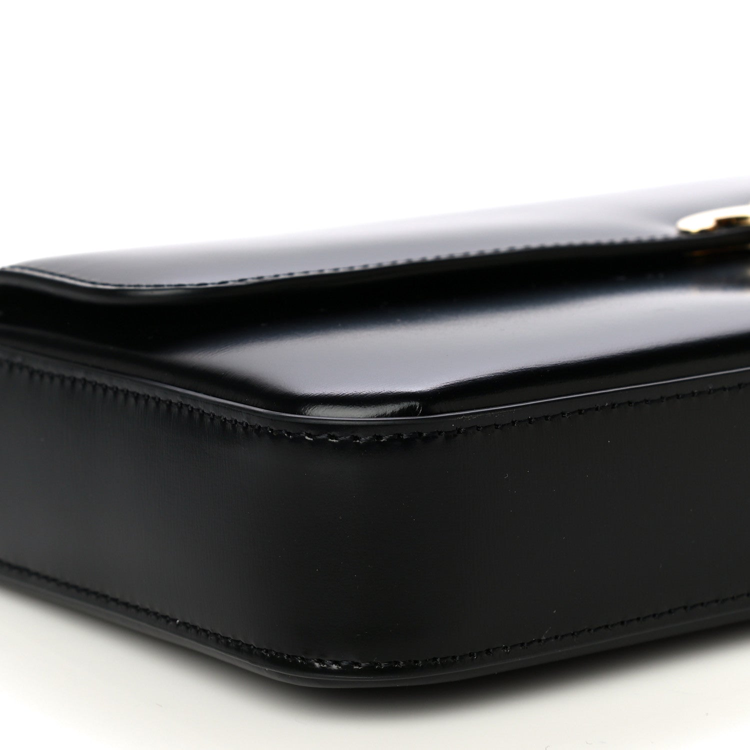 Celine Shiny Calfskin Triomphe Chain Bag Black 11 of 16