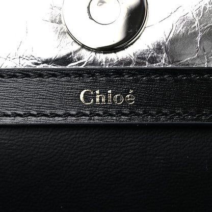 Chloe Metallic Calfskin Penelope Clutch Silver 7 of 11