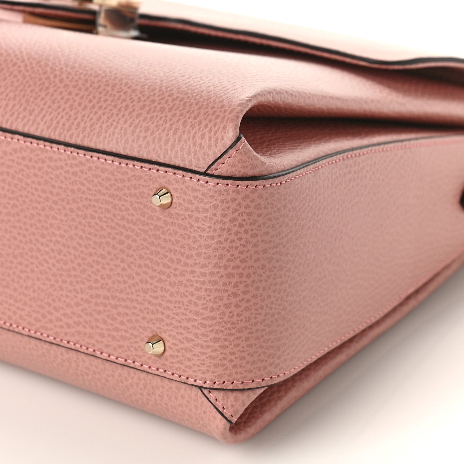 Gucci Dollar Calfskin Medium Interlocking G Top Handle Shoulder Bag Soft Pink 8 of 8
