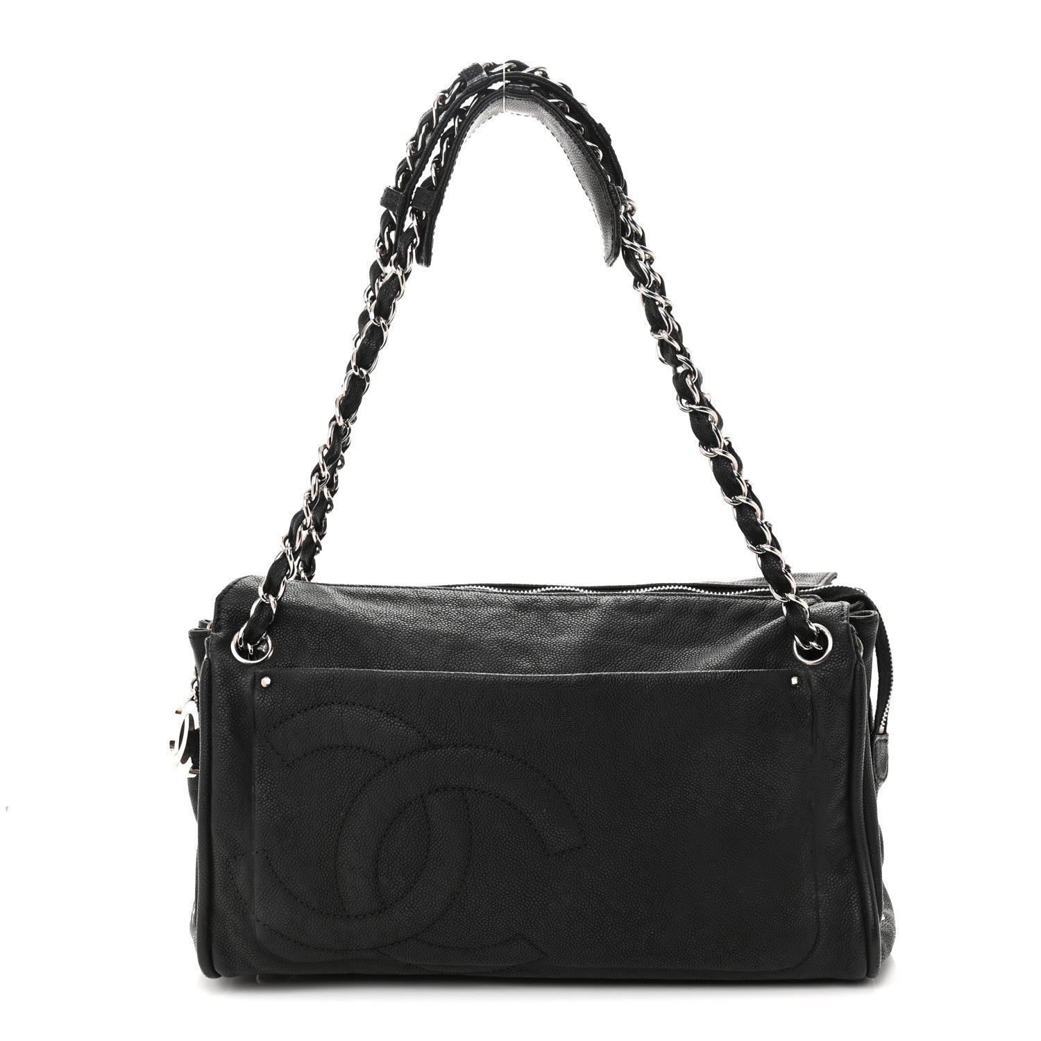 Chanel Caviar Diagonal Ligne Tote Black 1 of 13
