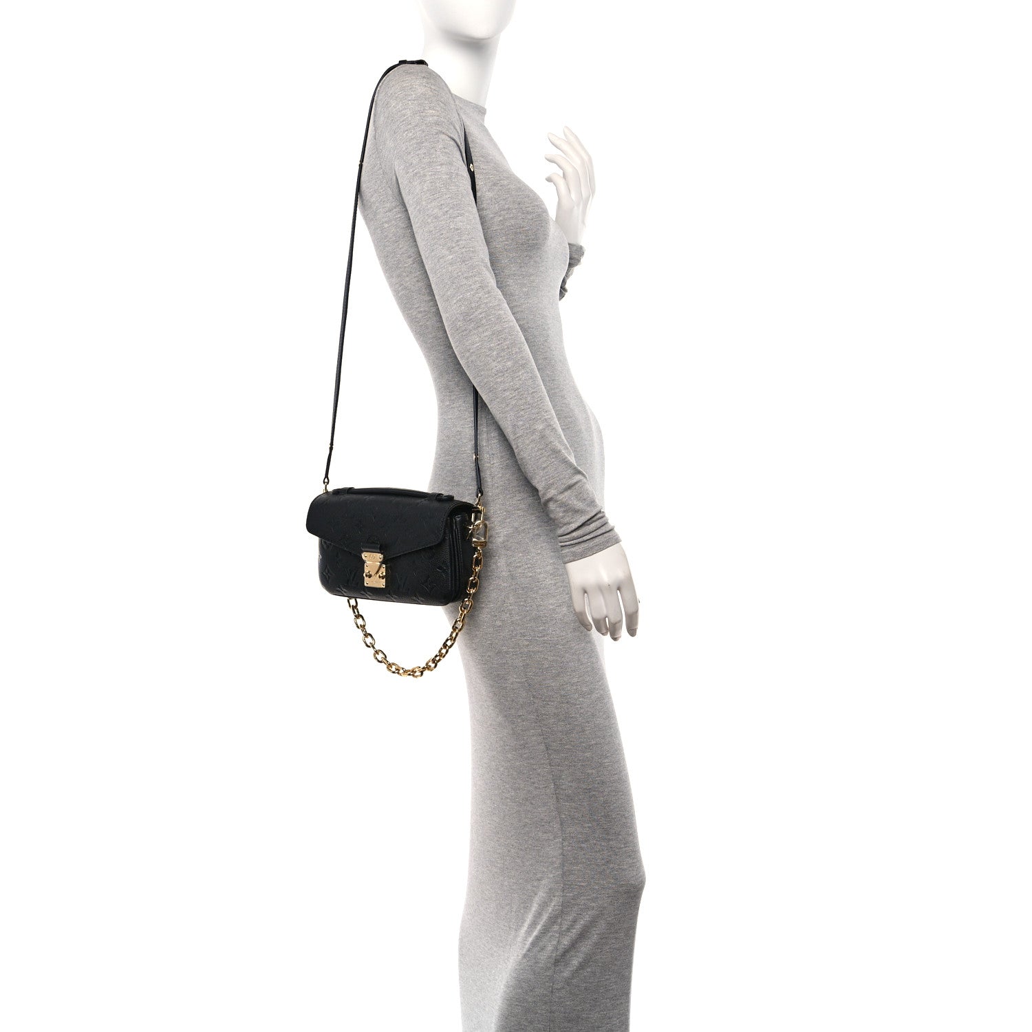 Louis Vuitton Empreinte Pochette Metis East West Black 2 of 11