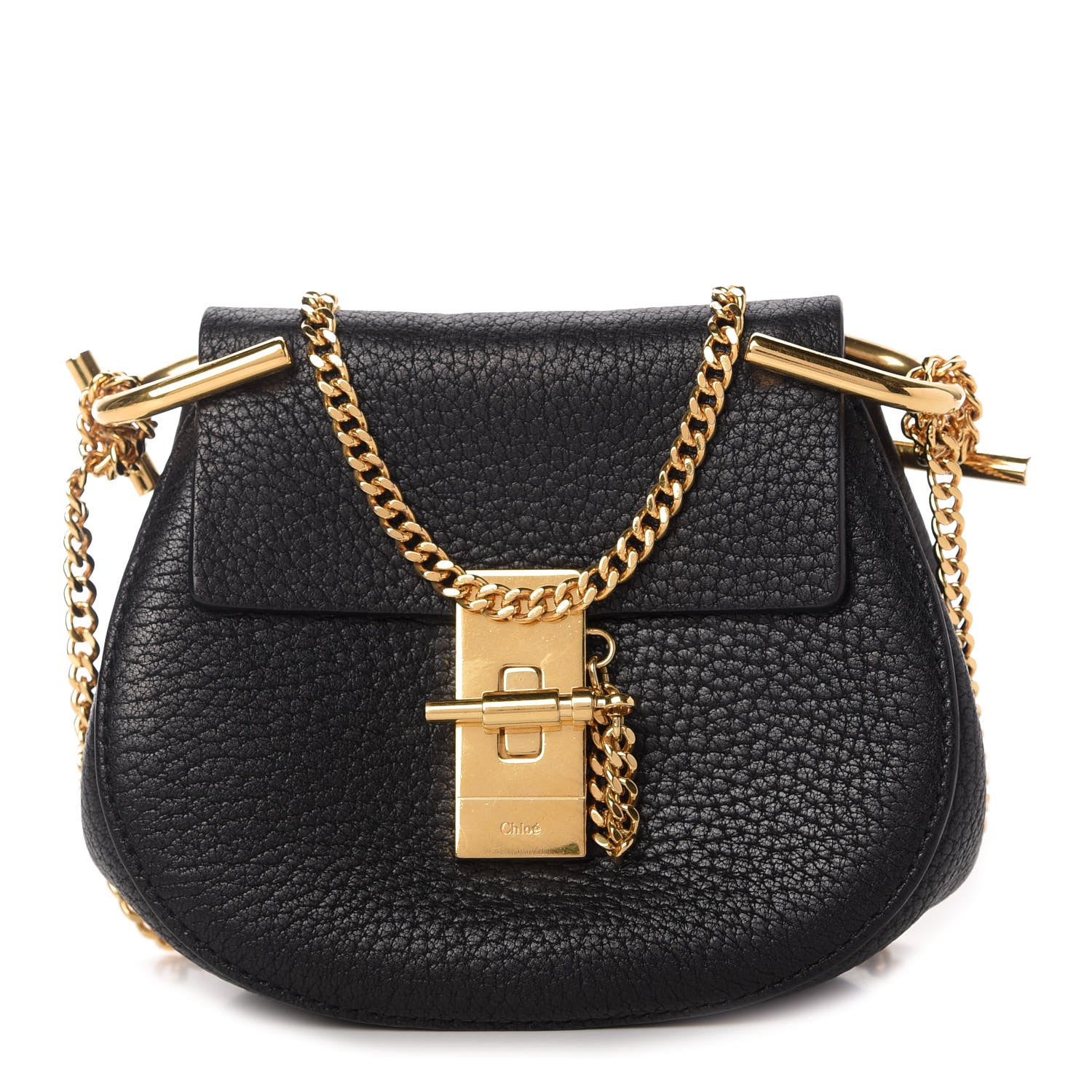 Chloe Grained Lambskin Nano Drew Shoulder Bag Black 1 of 9