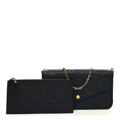 Louis Vuitton Empreinte Pochette Felicie Chain Wallet Black 3 of 12