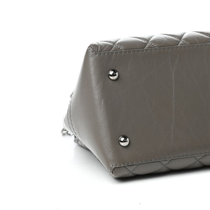 Chanel Aged Calfskin Lady Pearly Tote Grey 8 of 10