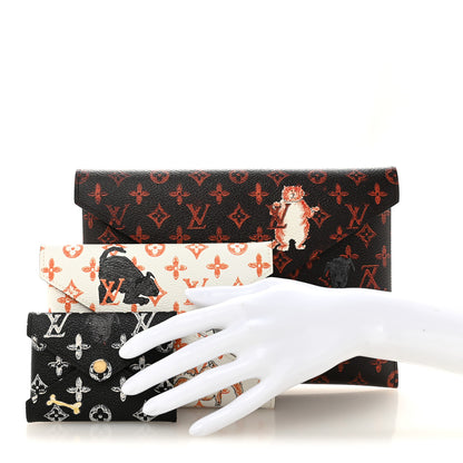 Louis Vuitton Catogram Kirigami Pochette Set Marron White Black 2 of 9