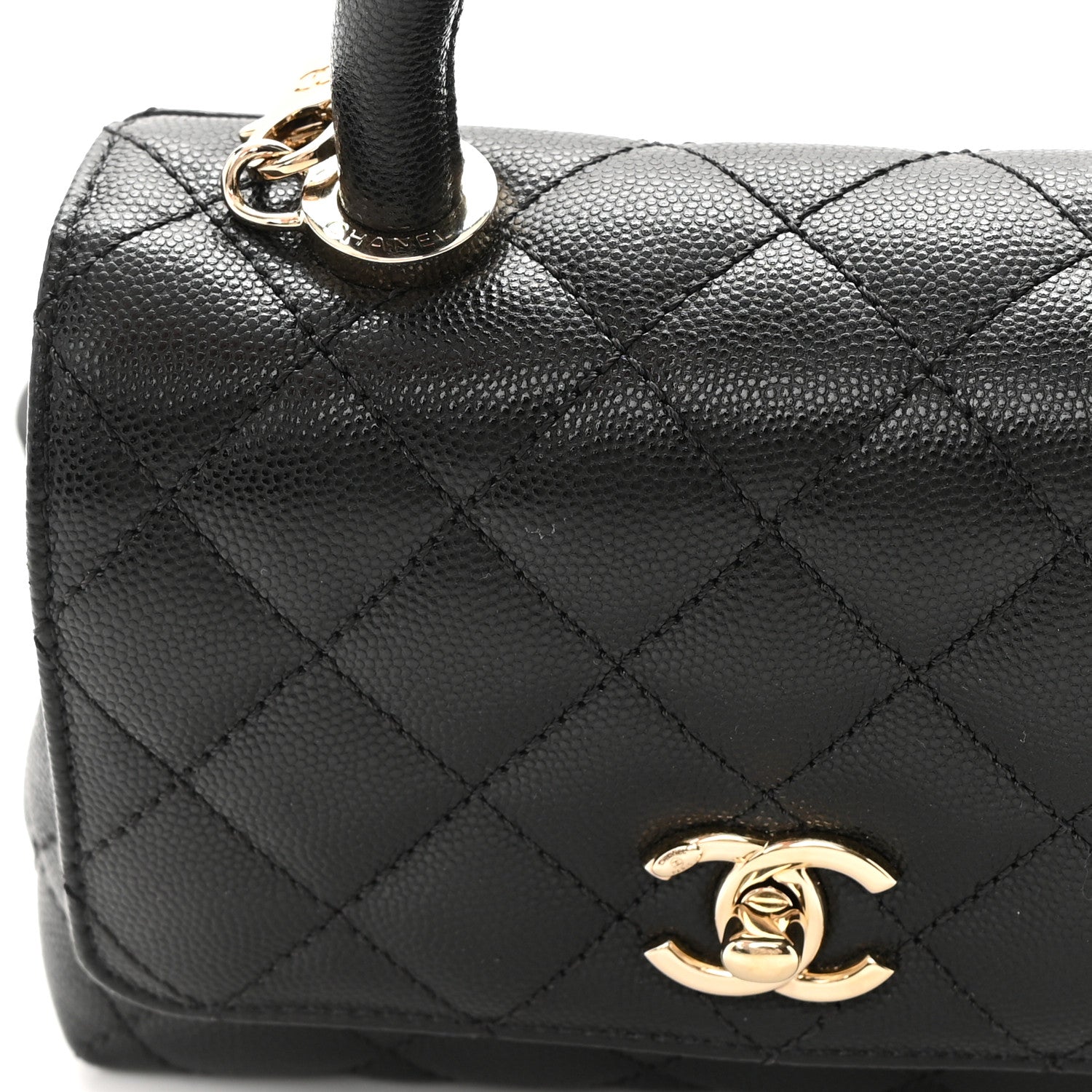 Chanel Caviar Quilted Extra Mini Coco Handle Flap Black 12 of 13