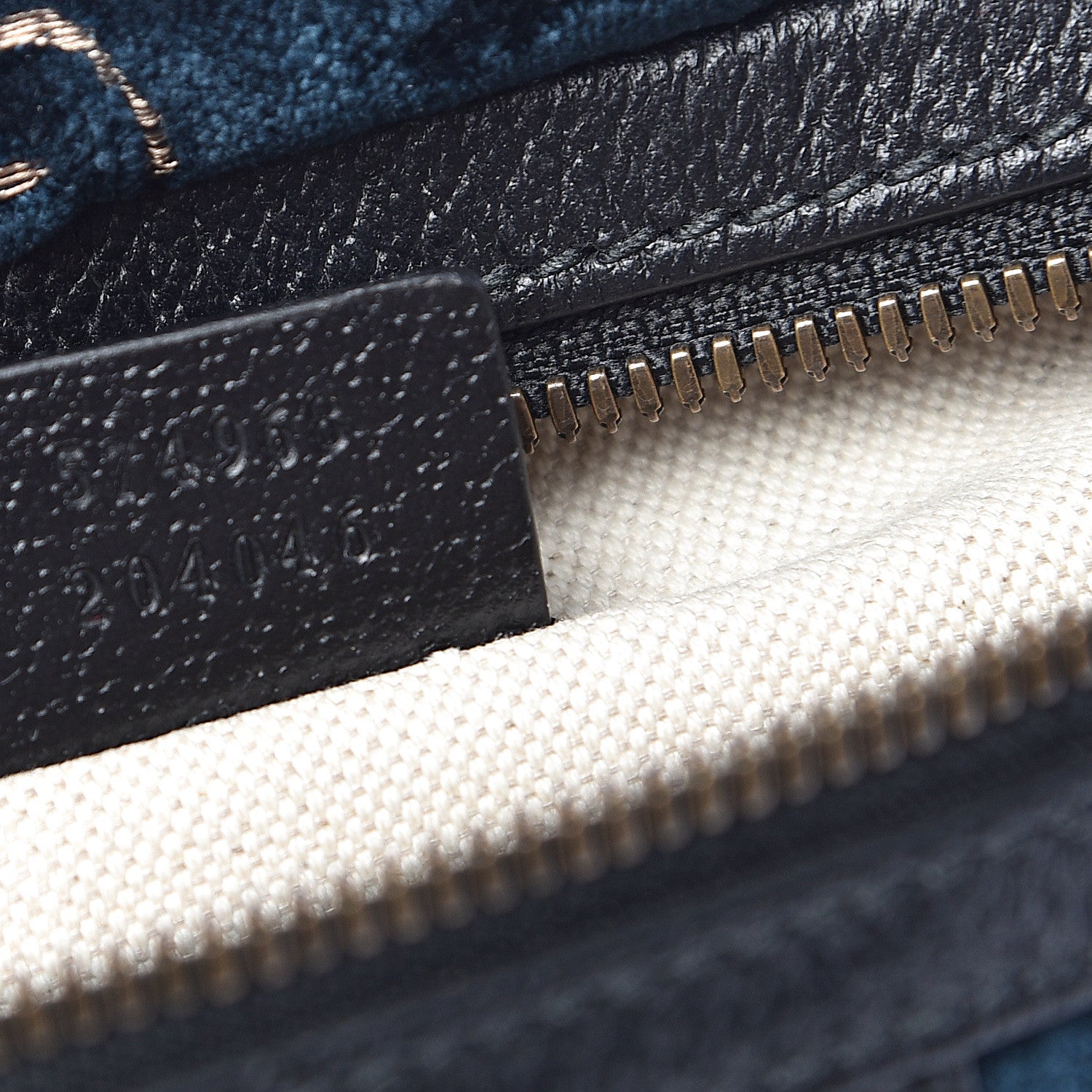 Gucci Velvet GG Monogram Web Belt Bag Blue Beige 7 of 11