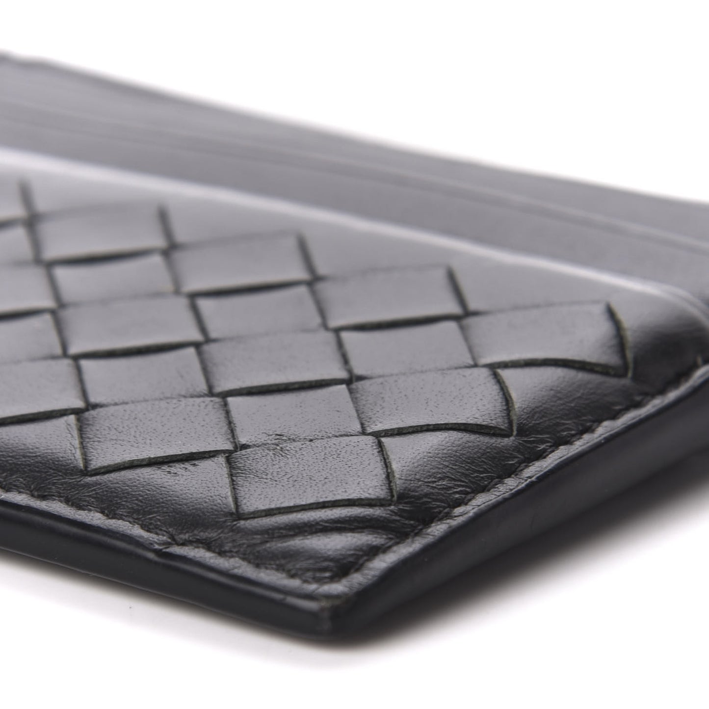 Nappa Intrecciato Card Holder Black