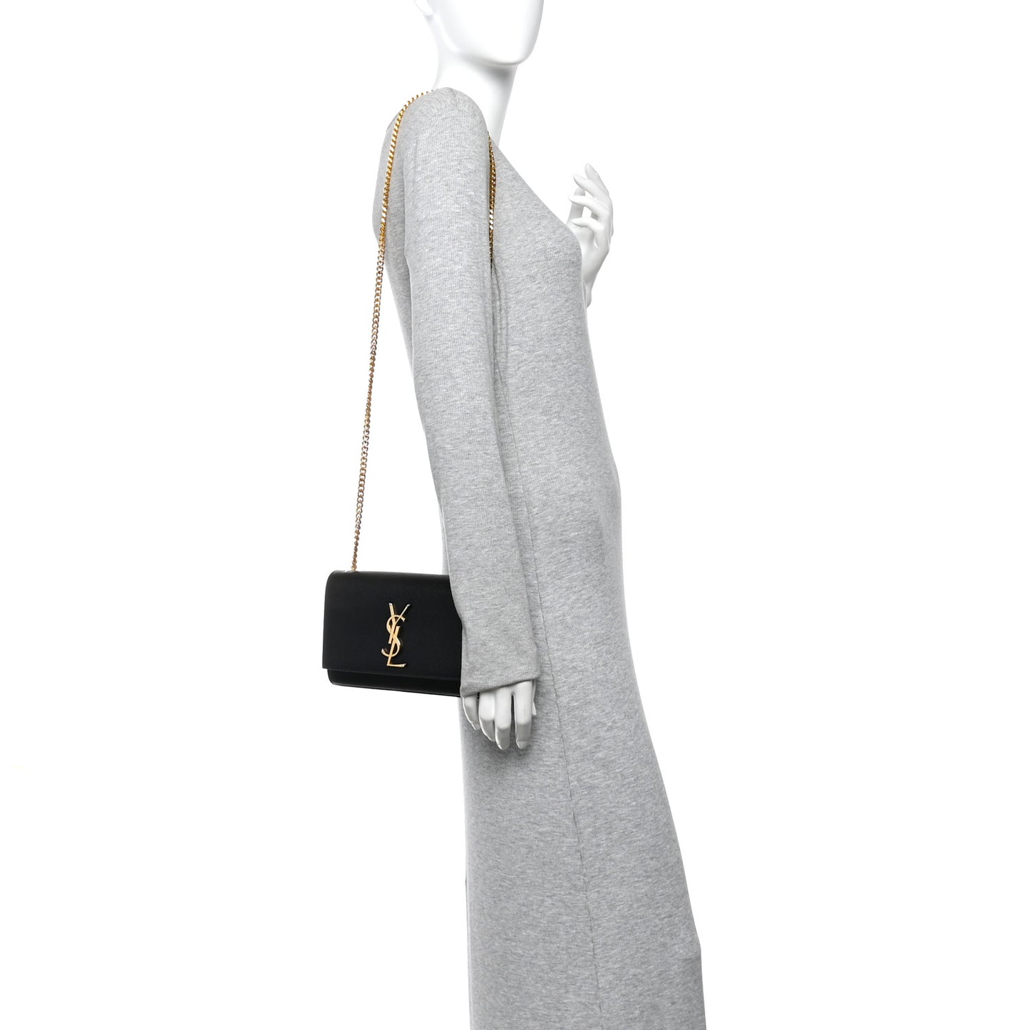 Grain De Poudre Small Monogram Kate Satchel Black