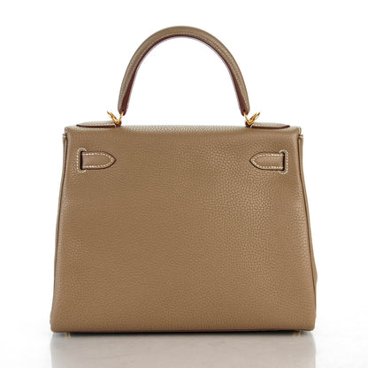 Hermes Taurillon Clemence Kelly Retourne 28 Etoupe 5 of 39