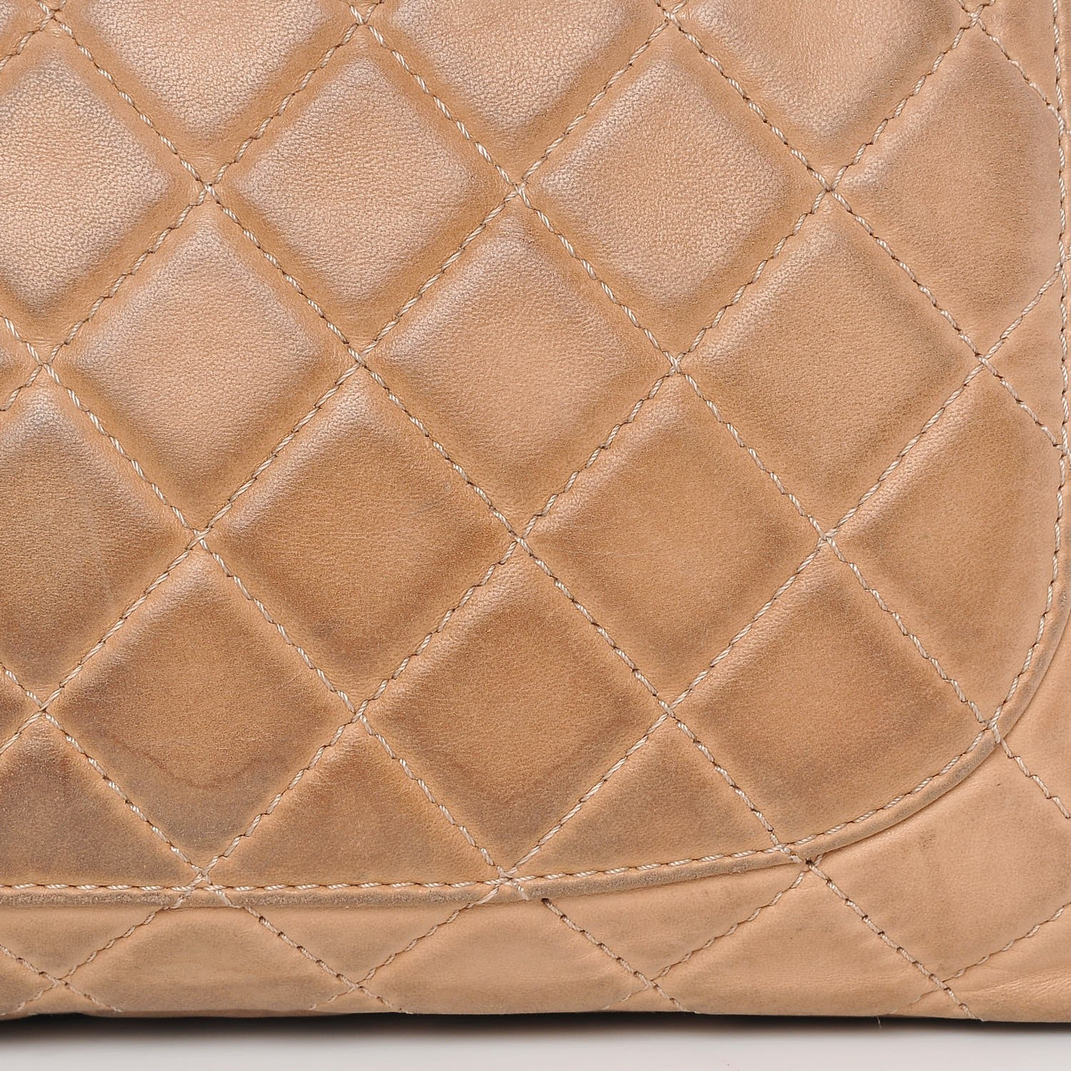 Chanel Lambskin Quilted Maxi Single Flap Beige 12 of 16