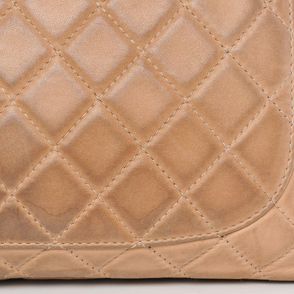 Chanel Lambskin Quilted Maxi Single Flap Beige 12 of 16