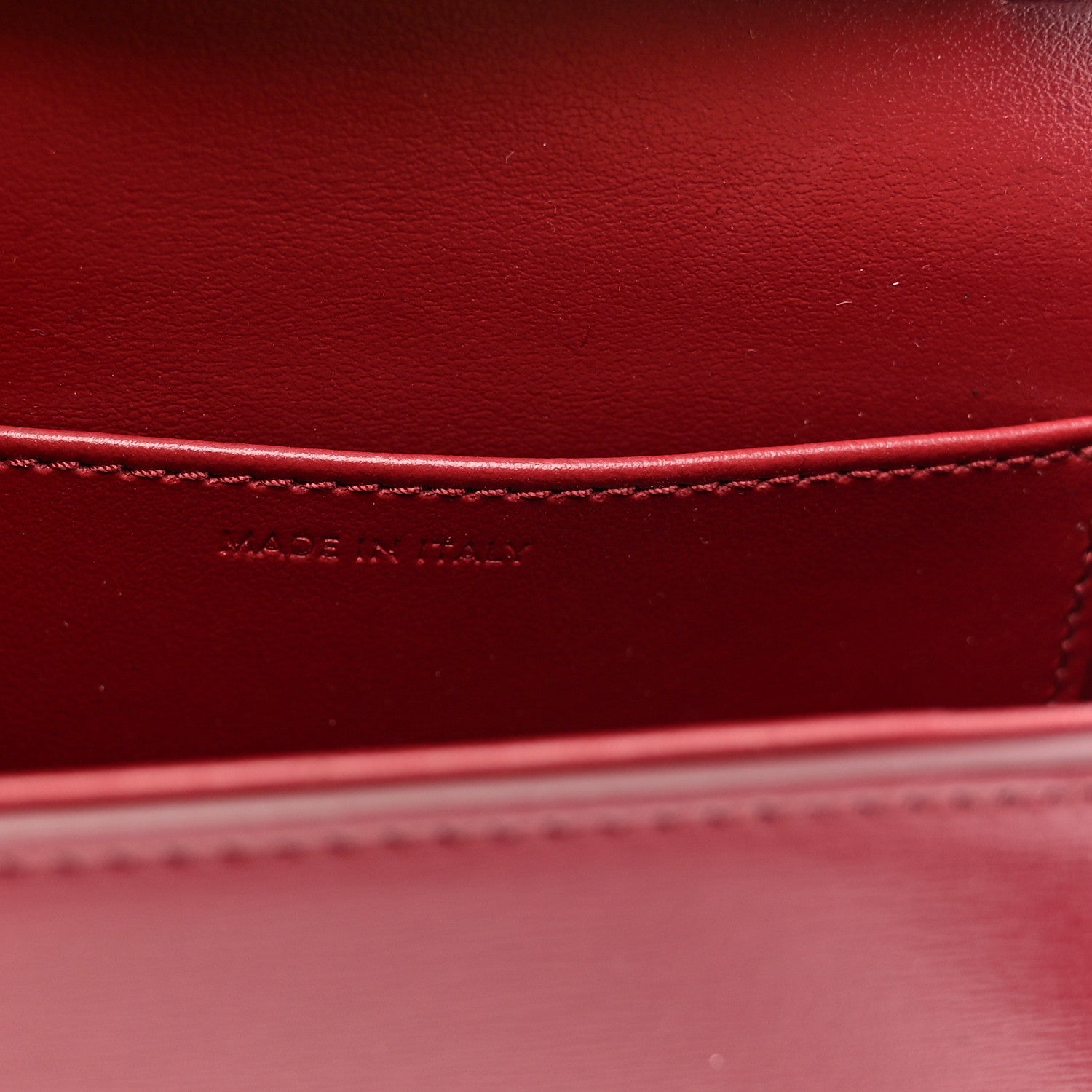 Celine Shiny Calfskin Mini Triomphe Carmin 7 of 10