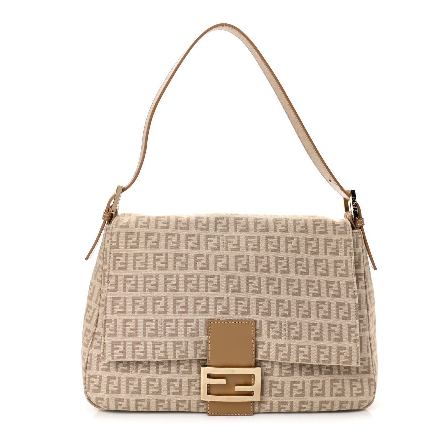 Fendi Zucchino Vitello Mama Baguette Beige Tortora 1 of 9
