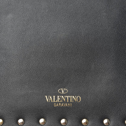Valentino Garavani Vitello Medium Rockstud Envelope Flat Wristlet Pouch Black 6 of 6