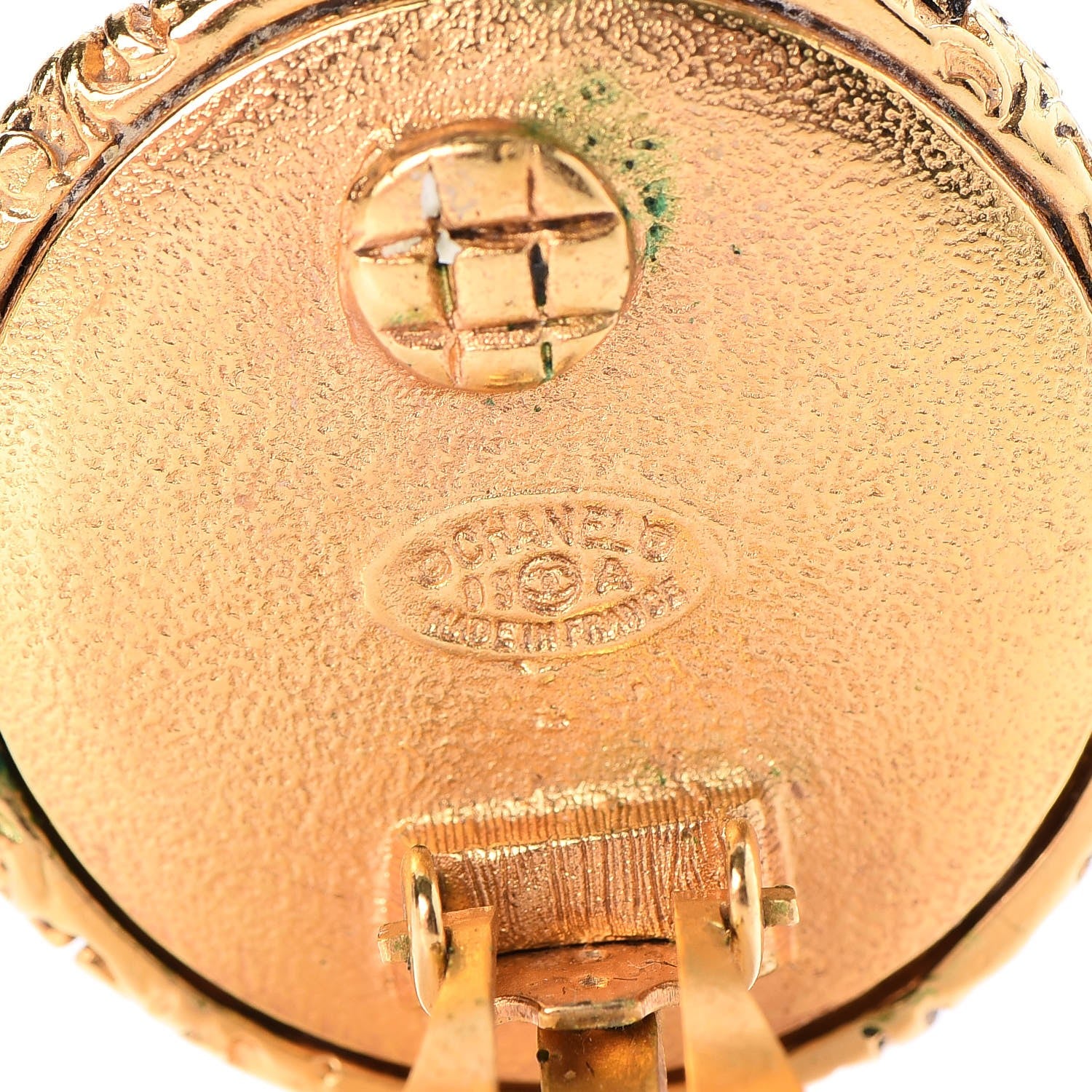 Chanel CC Clip On Earrings Gold 4 of 4